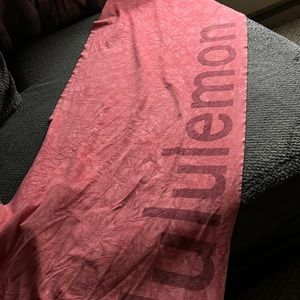 Lululemon yoga mat/towel. Washable and cute. Orange and soft.